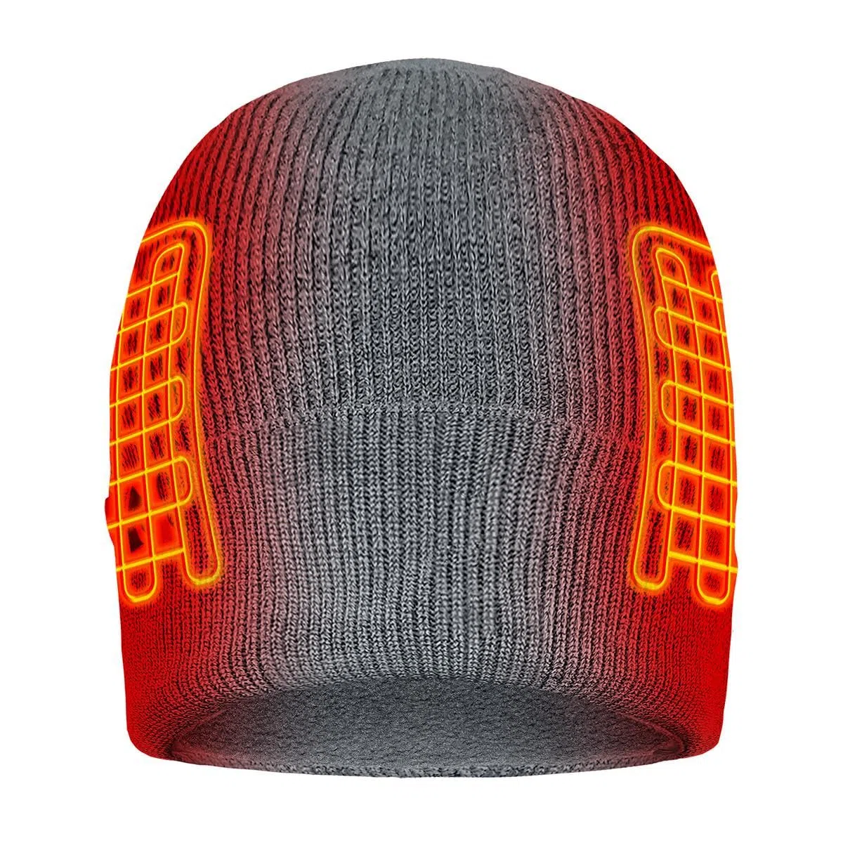ActionHeat Gorro de punto calentado con batería de 5 V - Gorra recargable para invierno - Calor ajustable 4 horas de calor, Gris, talla única