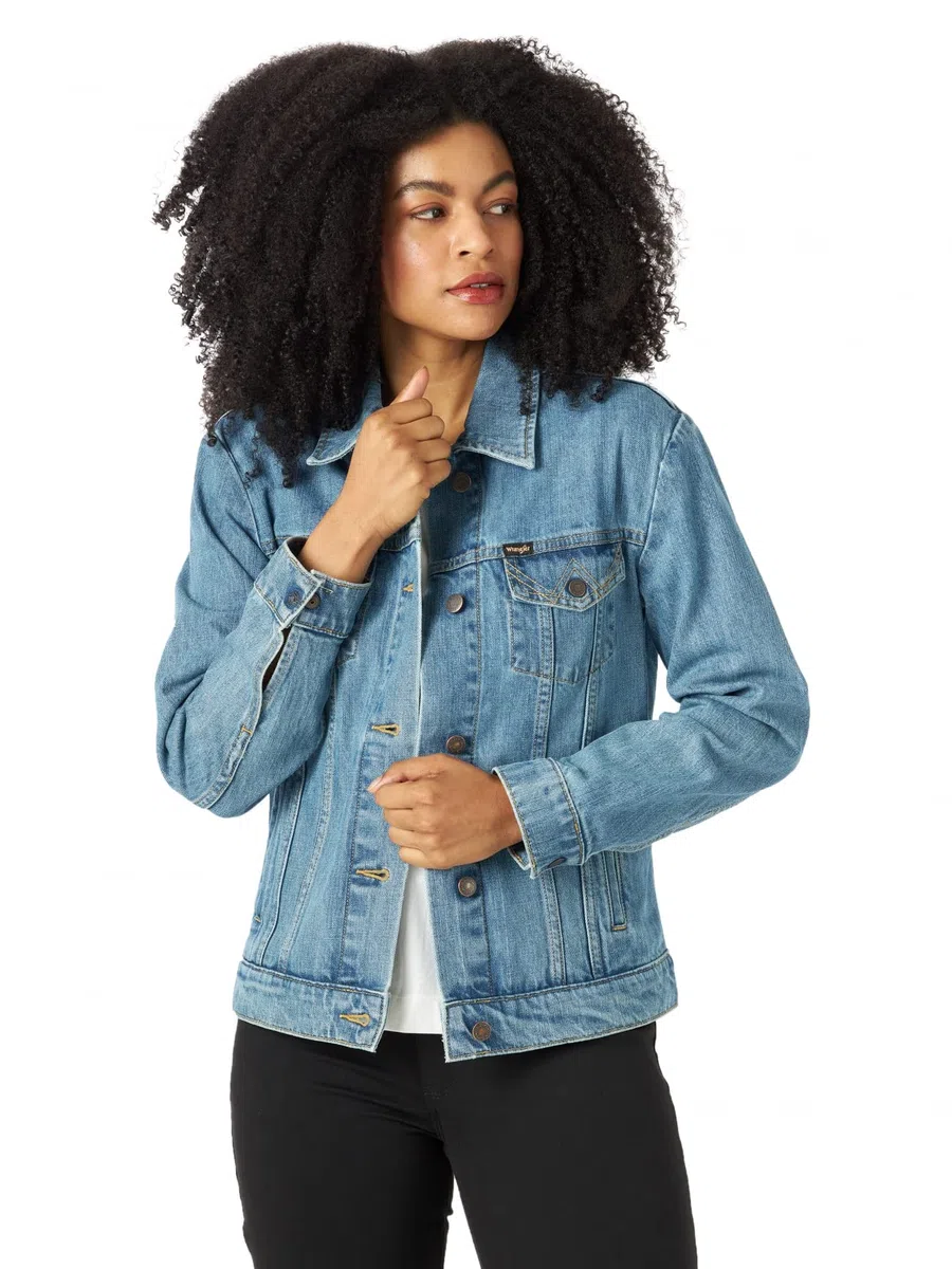 Wrangler Relaxed Fit Memory Maker Jean Jacket Chaqueta de jean Mujer (Pack de 1)
