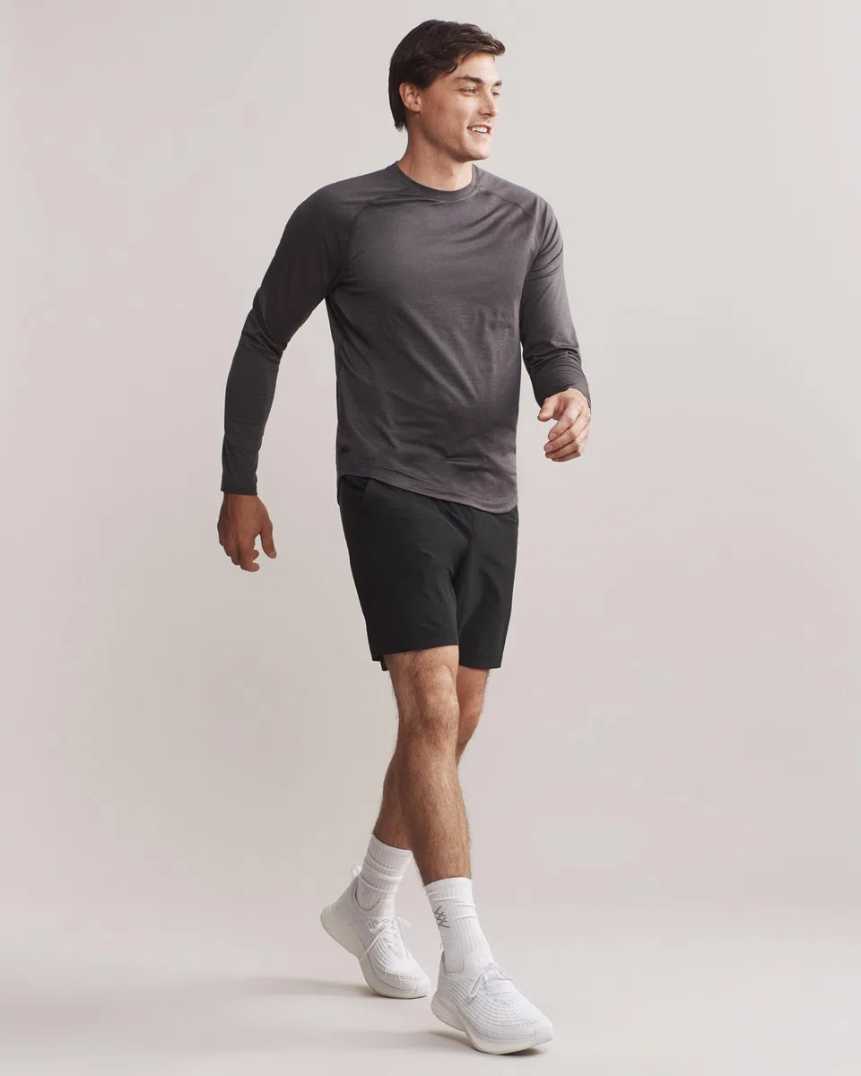 Rhone Atmosphere - Camiseta de manga larga para hombre, ultrasuave, ligera, absorbe la humedad, antiolor