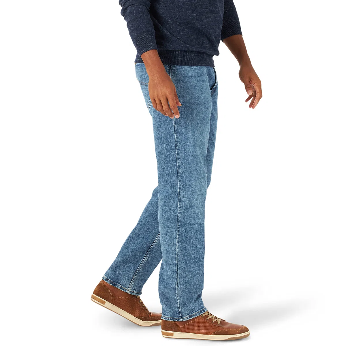 Lee Legendary Pantalones Vaqueros para Hombre, Corte Holgado y Rectos, Azul Verdadero, 42W x 34L