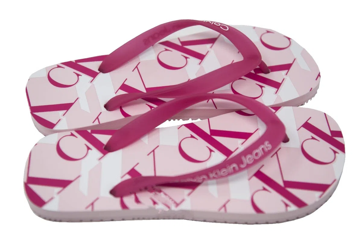 Calvin Klein Jeans Chanclas mujer CK chanclas playa o piscina articulo ZW0ZW01790 EO/AOP SANDAL, TN9 Pearly Pink, 40