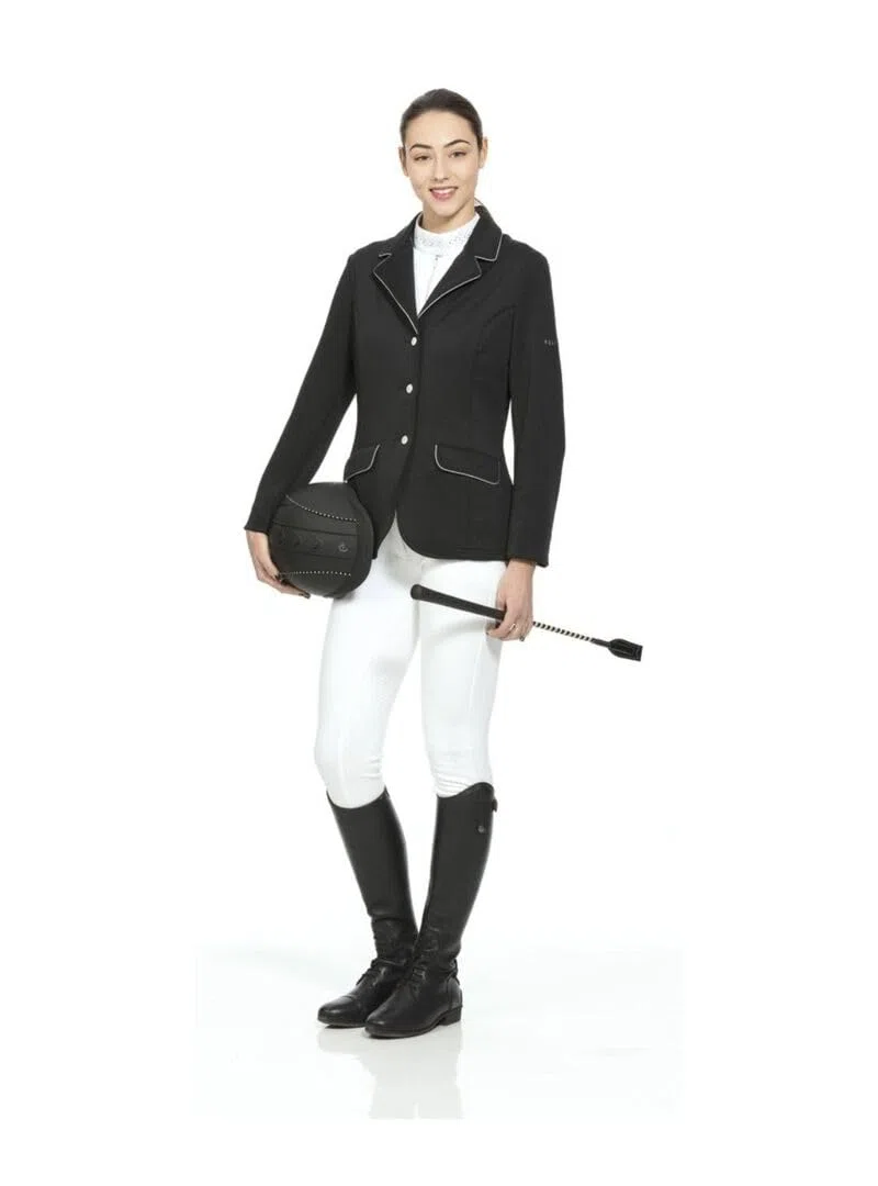 Equi-Theme/Equit'M 988481242 Soft Classic Chaqueta de competición, Unisex Adulto, Ribete Negro/Gris, Talla única