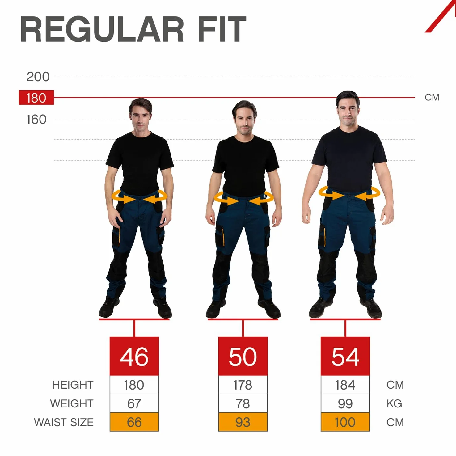 ACE Genesis Pro Pantalones de Trabajo Largos para Hombre - Pantalones Cargo de Trabajo para Hombre - Cintura elástica y Bolsillos en Las Rodillas