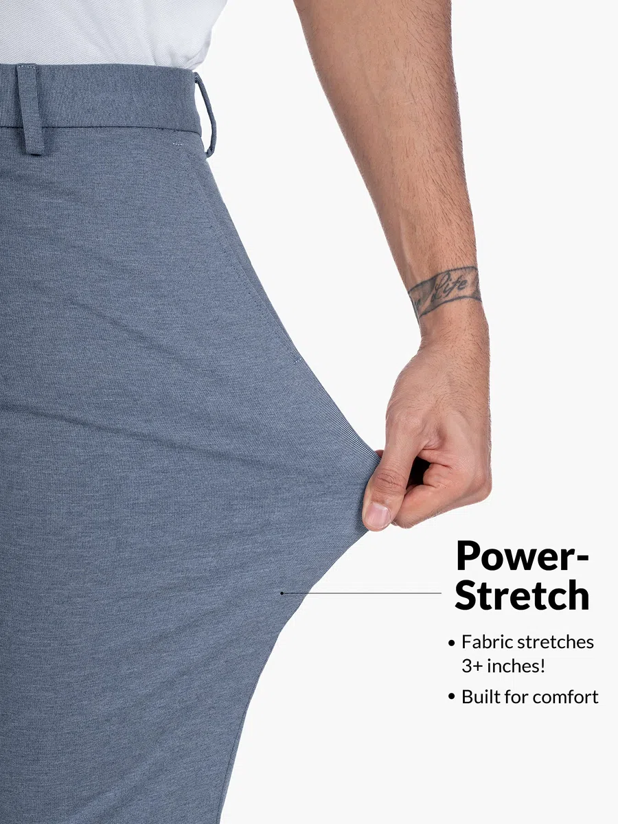 The Pant Project Pantalones casuales elásticos de lujo para hombre | Elegantes pantalones ajustados para hombre para oficina o fiesta | Pantalones de vestir de moda para hombre con cintura expandible