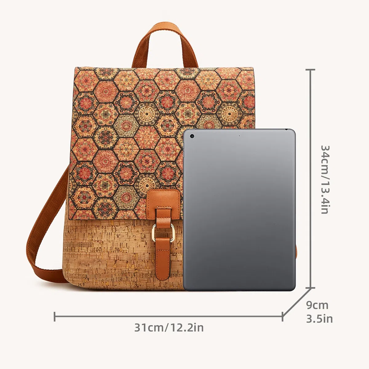 Mochila para mujer de corcho bolsa ecológica Daypack Mochila para mujer Mochila de corcho