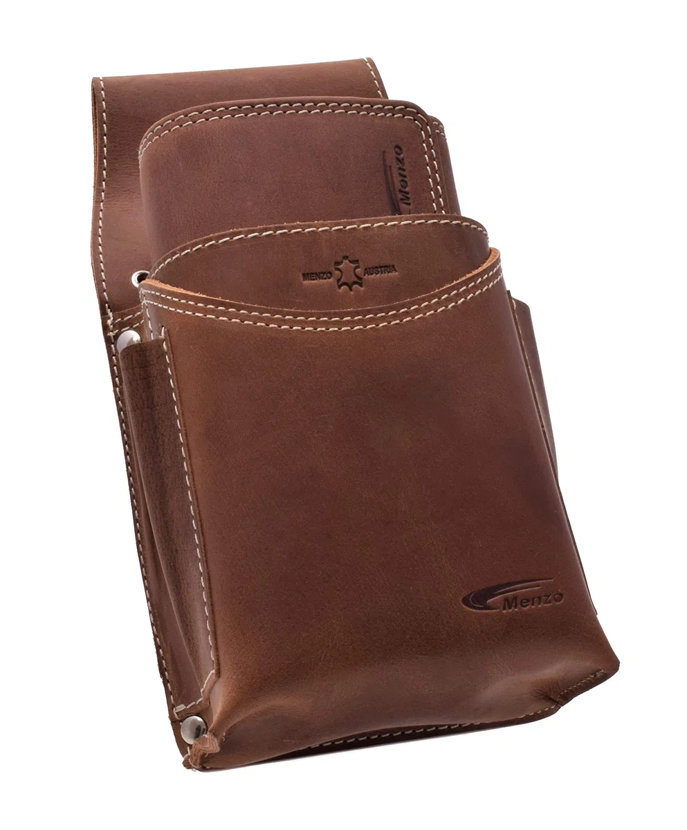 Menzo Ensemble de serveur professionnel GARANTIE 12 MOIS ! Bourse pour serveur Cuir Double Couture différents Coloris et Motifs