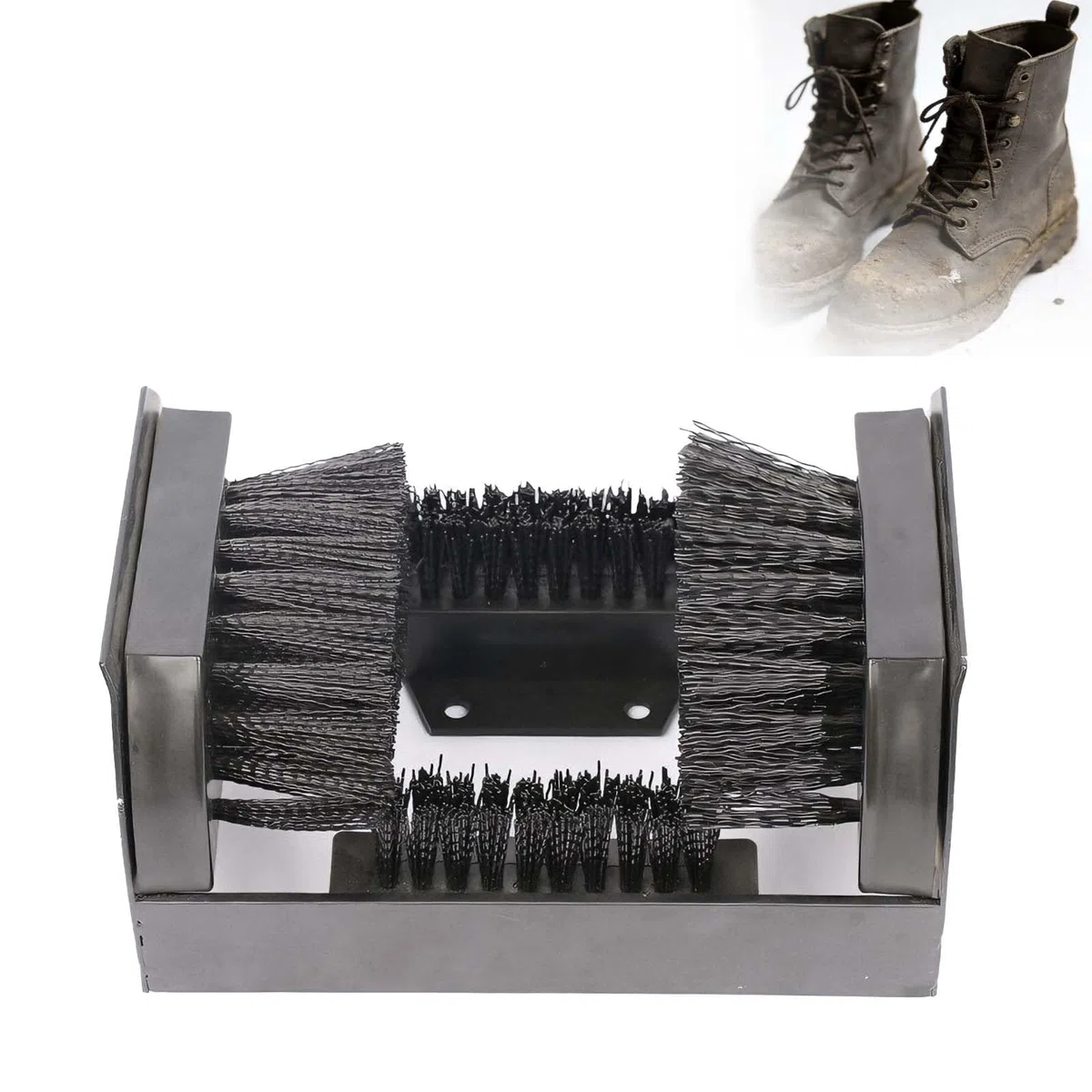 Limpiador de botas con asa para eliminar el barro y la nieve de las suelas, ideal para uso en exteriores