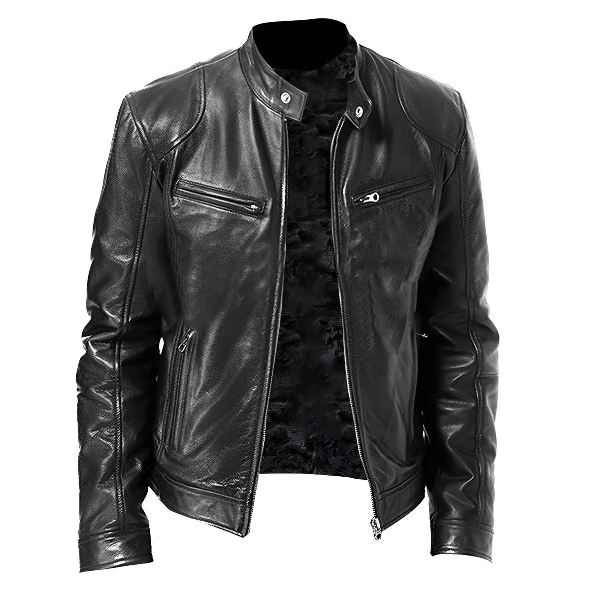 Chaqueta Entretiempo Hombre Chaqueta De Cuero Hombre Cuero Cazadora Aviador Gabardina Piel De Entretiempo Jacket Vaquera Borrego Vestir Moto Protecciones Cazadora Vaquera Piel Motera Vuelta Chaquetas