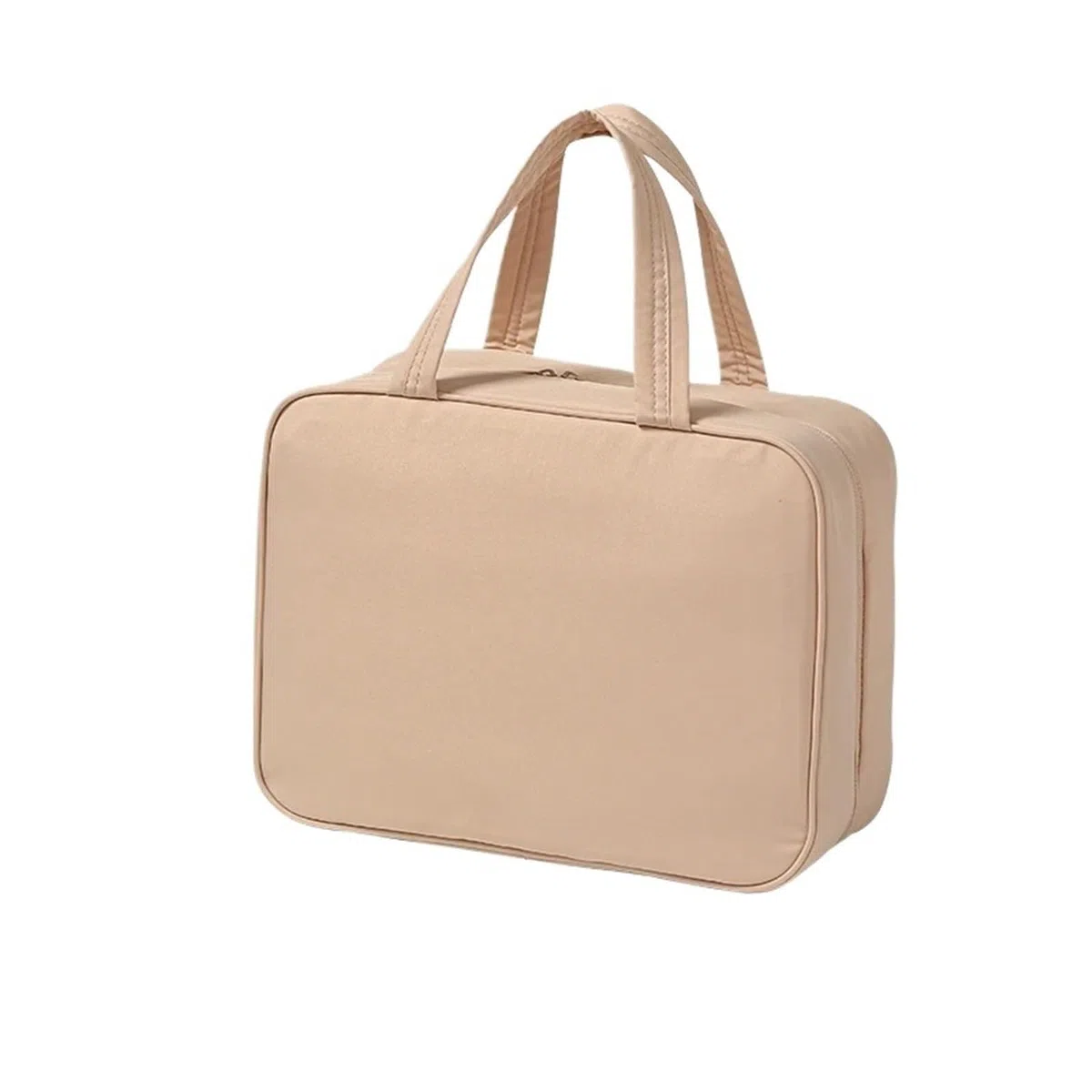 Bolsa de cosméticos Colgante for Mujer, Organizador Maquillaje portátil, Bolsas Almacenamiento artículos tocador Viaje Gran Capacidad, 2 uds para Viajar(Wooden Peach Powder)