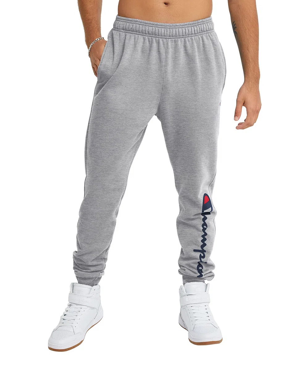 Champion Powerblend - Jogger de Forro Polar para Hombre, Pierna Izquierda Pantalones Deportivos Hombre