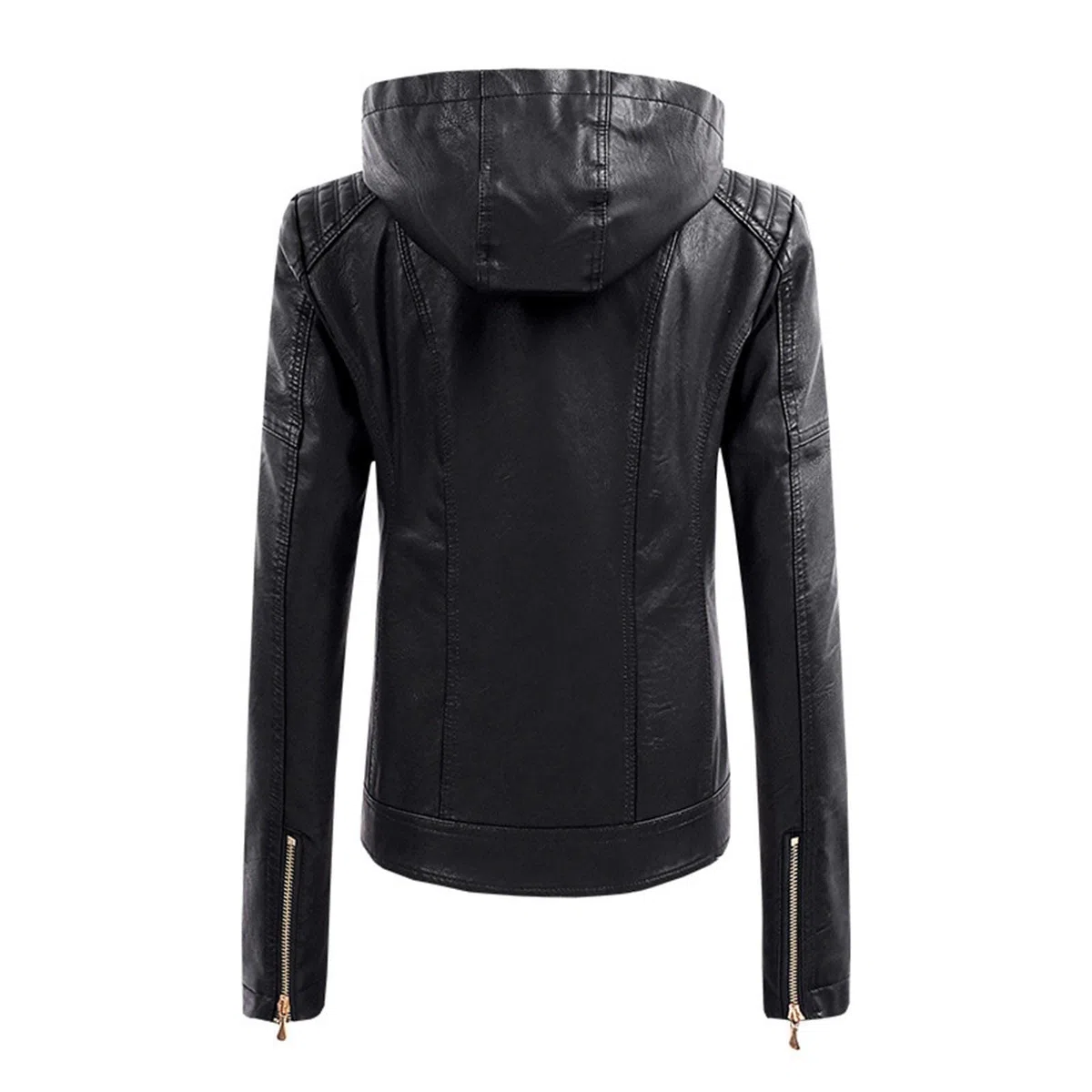 Chaqueta Cuero Mujer, Cazadora Cuero Mujer Cazadora Entretiempo Mujer Slim Fit Manga Larga con Bolsillos Y Cremallera Casual Chaqueta De Moto De Piel Sintética Faux Leather Biker Chaqueta De Invierno