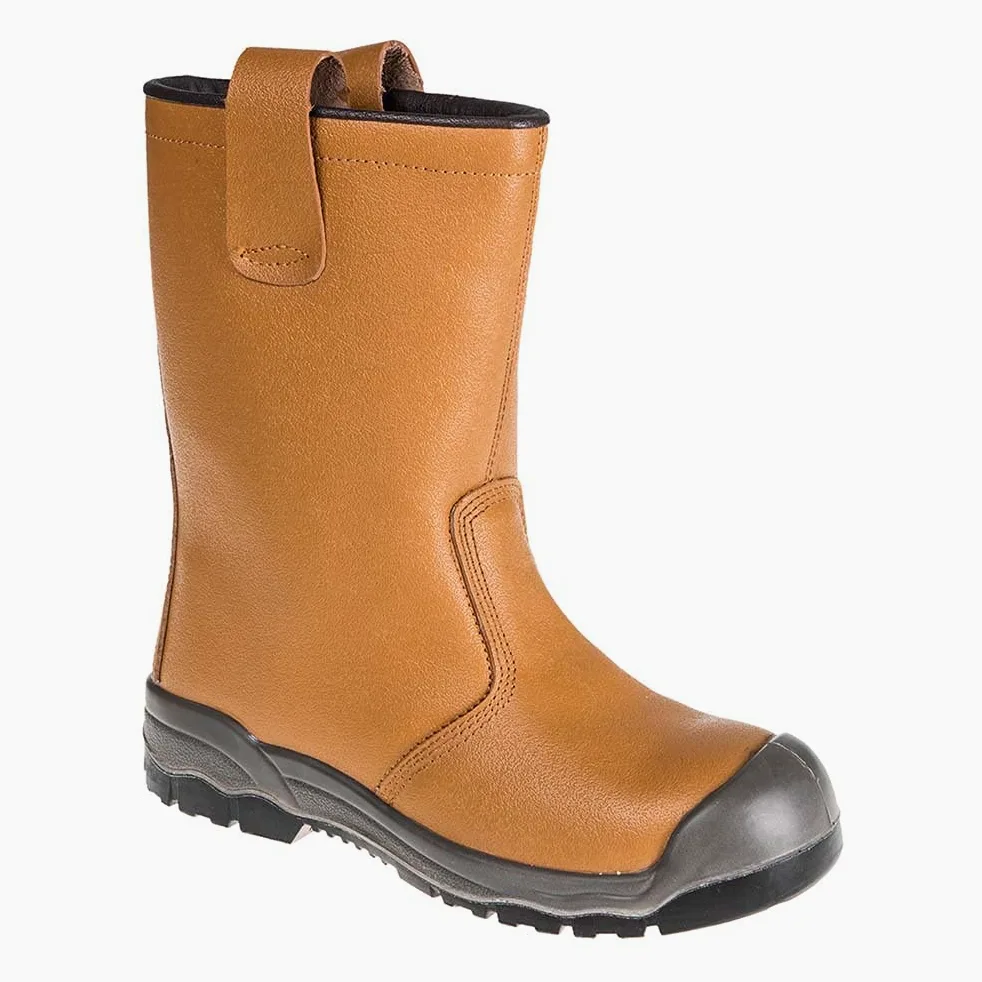Portwest Bota Steelite Rigger S1P Ci (Con Puntera Anti-Arañazos), Tamaño: 40, Color: Canela, FW13TAR40