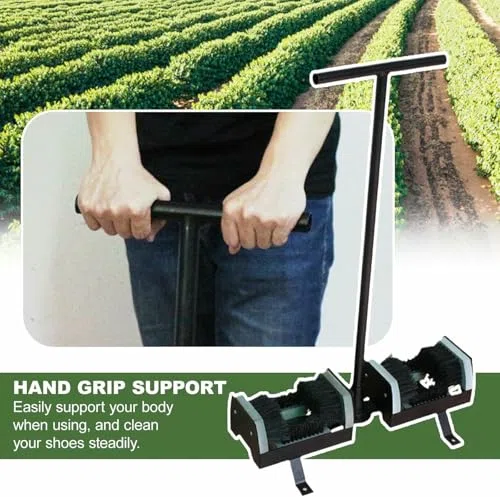 Cepillo rascador de zapatos para eliminar barro al aire libre, herramienta de limpieza para botas de fútbol, calzado de construcción y equipo ecuestre, estación de limpieza de zapatos duradera y