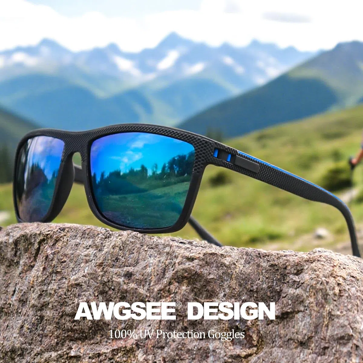 Gafas de sol polarizadas para hombre, protección UV, ligeras, para conducir, pescar, golf