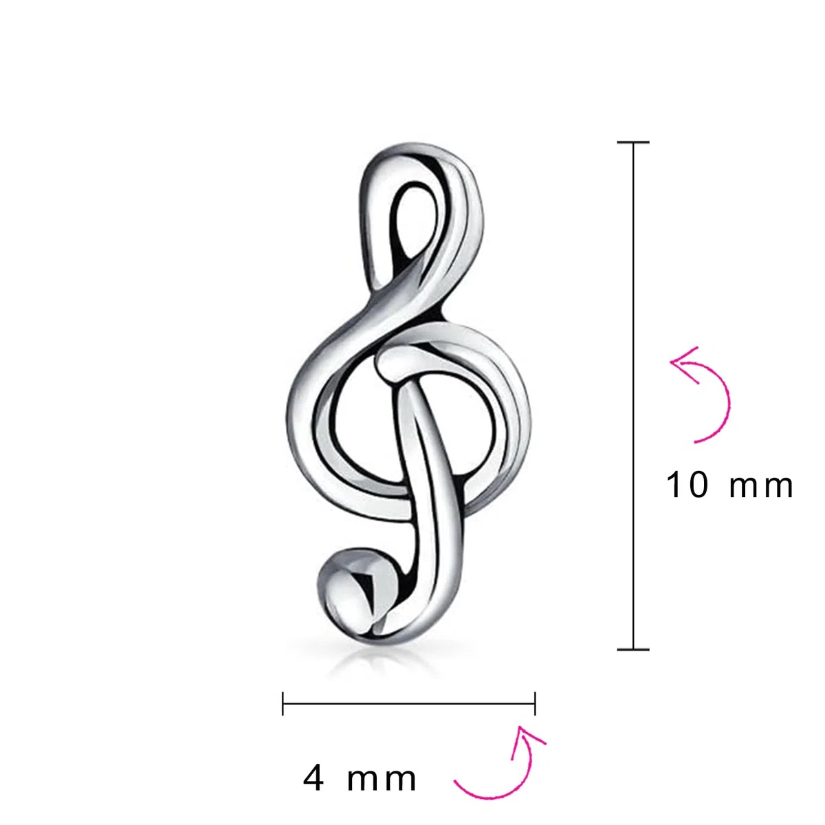 Bling Jewelry Conjunto De Joyas De Plata Esterlina .925 Con Pendientes De Notas Musicales Y Collar Colgante Para Mujeres Adolescentes