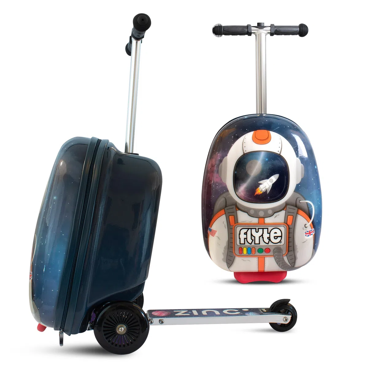 Flyte Maleta Plegable para niños, con Carcasa rígida, con Ruedas, 2 en 1, 18 Pulgadas, Capacidad de 25 litros