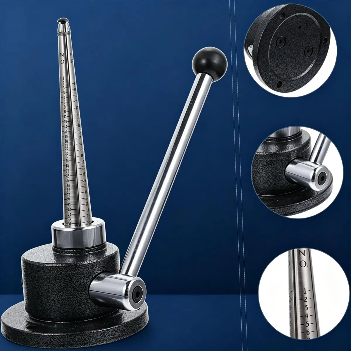Expansor de anillos de acero, herramienta de ajuste de tamaño de anillo con 4 escalas, mandril de joyería para ampliar tamaños, accesorio para hacer joyas