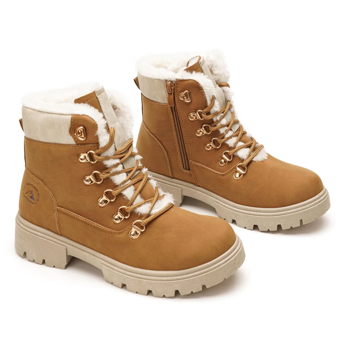 GLAMORA Botas de nieve mujer impermeables térmicas con forro de pelo suave, antideslizantes, cálidas y cómodas, ideales para invierno, montaña o trabajo