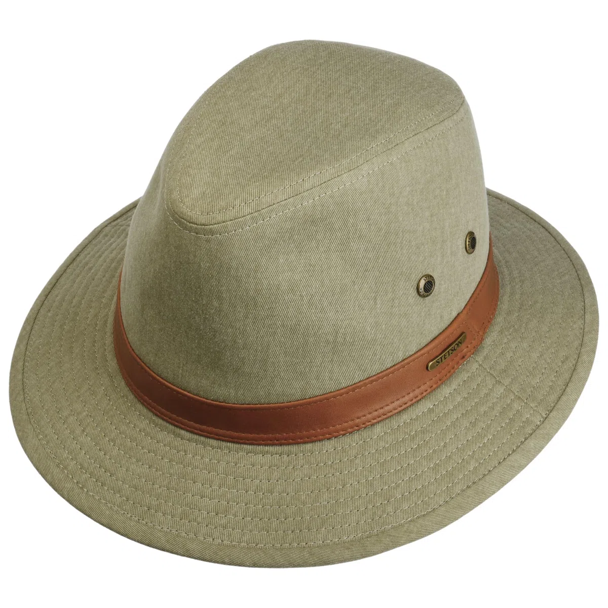 Stetson Traveller Sombrero de Tela Proteccion UV 40 Cinta de Piel Hombre Todo el ano