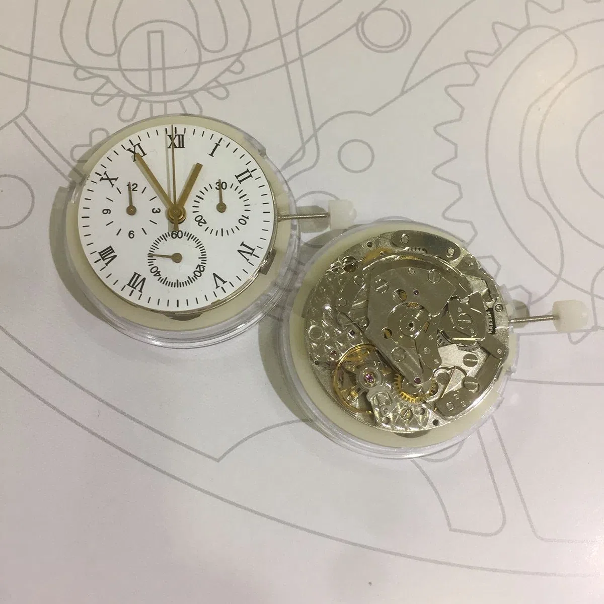Movimiento de Reloj automático clon Retro Vintage para asiático 7753, Movimiento mecánico de Repuesto para reparación, Accesorios para Reloj 7753