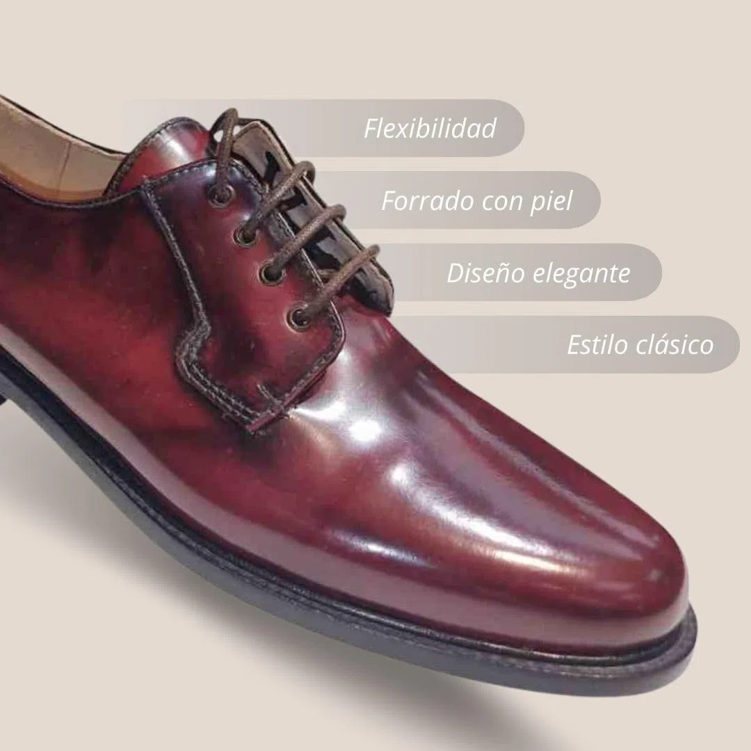 Zapatos de Vestir Piel Hombre, Elegantes Traje y Eventos, Zapatos Clásicos con Cordones