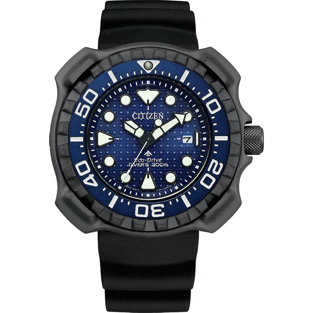 Citizen Reloj analógico Eco-Drive para Hombre con Banda de Goma Promaster Marine