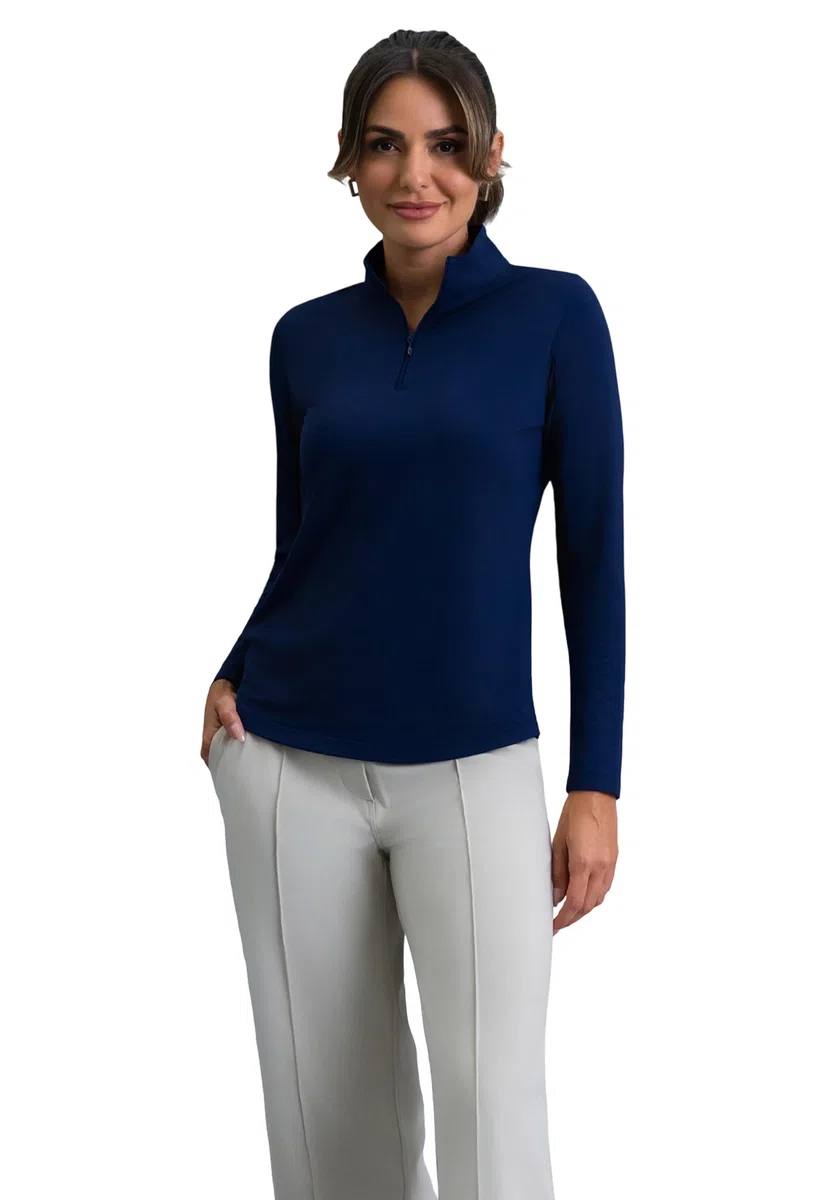 IBKUL Athleisure Wear - Camiseta de manga larga con protección solar UPF 50+ Icefil Cooling-Solid 80000