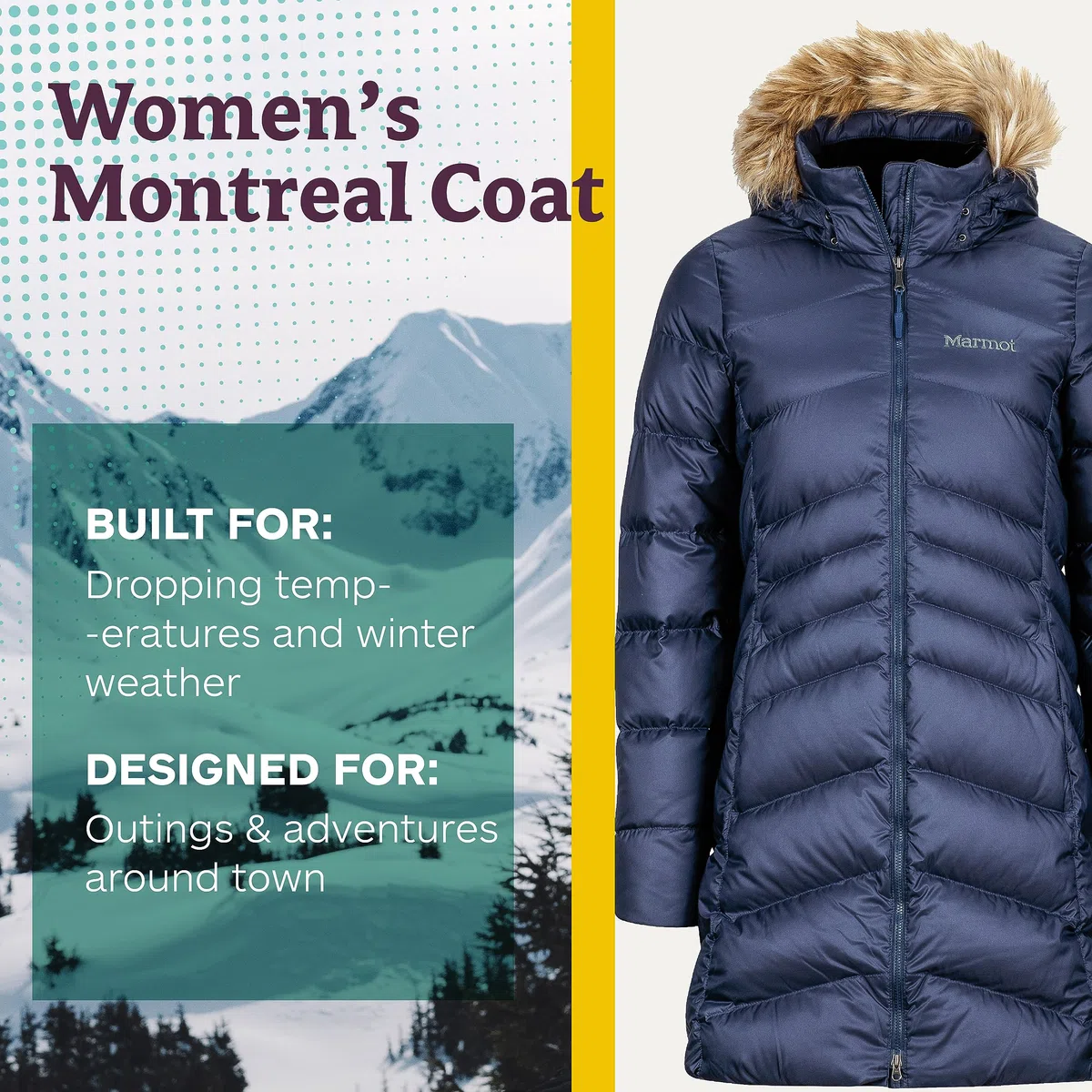 Marmot Wm's Montreal Coat Insulated Hooded Winter Coat Mujer