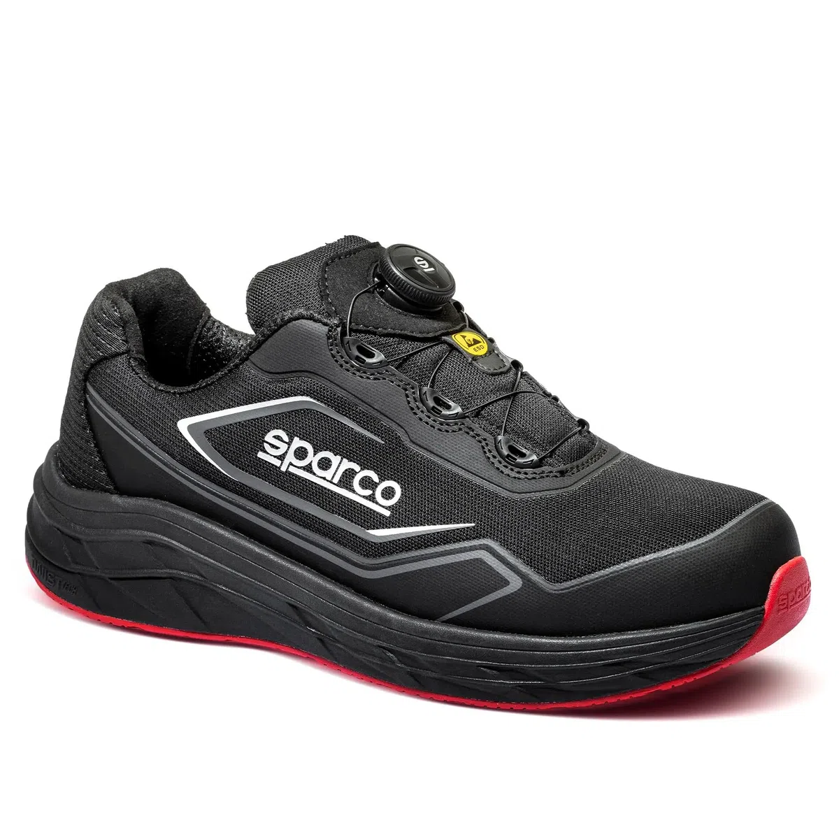 Sparco Teamwork Rotor, Zapatos de Seguridad para Hombre S3 ESD HRO Bajos. Cierre rápido Rotor A-Top, repelentes al Agua, sin Metal, Suela HRO, EU 41