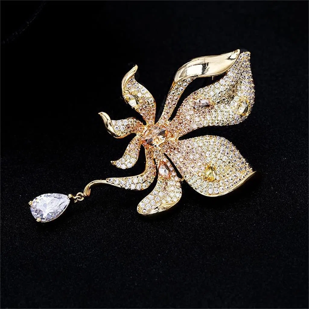 Broche de Flor Rosa Amarilla, Pin para Solapa con Insignia, alfileres y broches para Mujer, Accesorios de Ropa, Regalos, Accesorios de Ropa