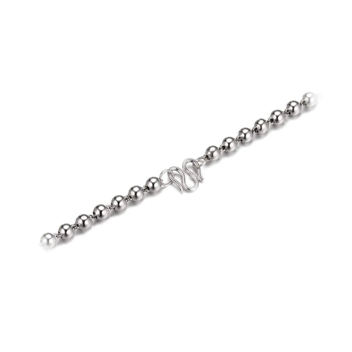 Collar de Cadena de Cuentas de 18-24 Pulgadas 2.7-6 mm, 925 Collar de Cadena de Bolas de Plata esterlina para Mujeres