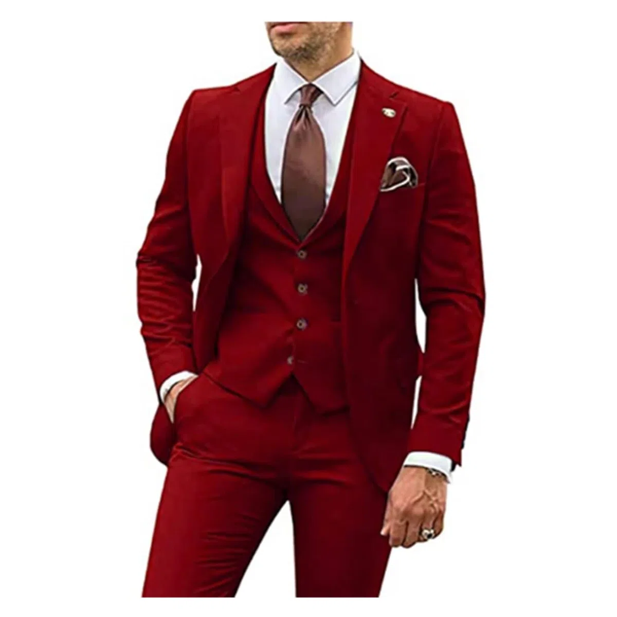 Traje De Boda Trajes de 3 Piezas for Hombre, Esmoquin Entallado for Novio, Trajes de Boda for Hombre, Traje de Fiesta Formal for Padrinos de Boda, Hombre, L (EU 50)