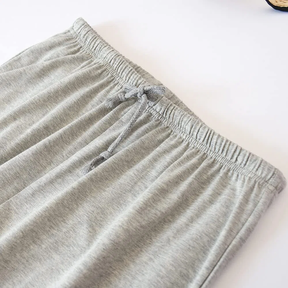 Conjunto de Pijamas para Mujer - Moda Primavera Otoño Señoras Algodón Tejido Ropa de casa Traje Casual Almohadilla en el Pecho Conjunto de Pijamas de Manga Larga para Mujer Household faucets