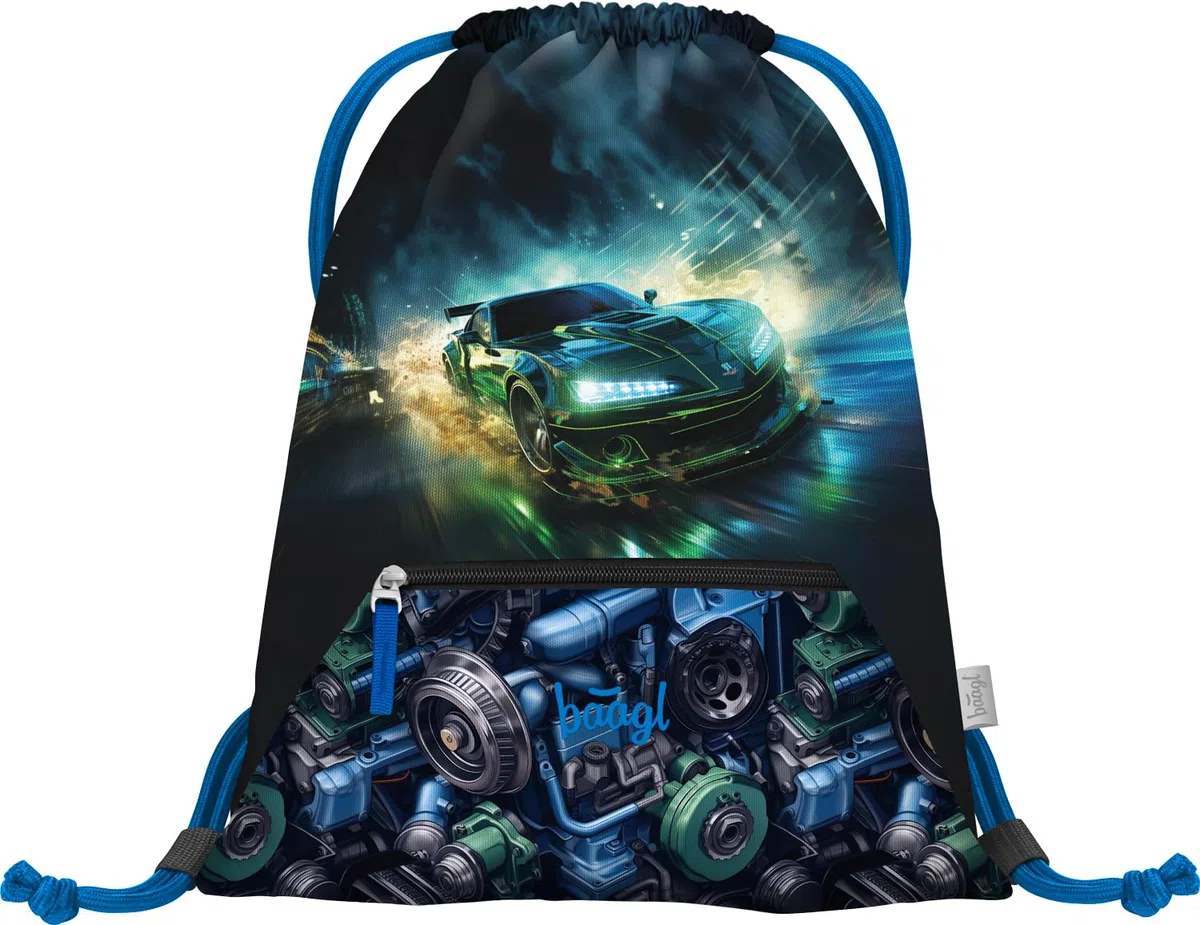 Baagl Juego de 5 Mochilas Escolares para niños y niñas (Mochila Escolar Zippy para Primer Grado, Estuche, Bolsa de Gimnasio, Delantal, Bolsa para el Cuello), Mochila Escolar ergonómica, 18 L
