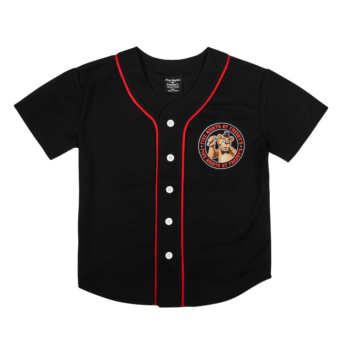 Five Nights at Freddy's Freddy - Juego de 2 camisetas de béisbol negras y camiseta de manga corta para niño