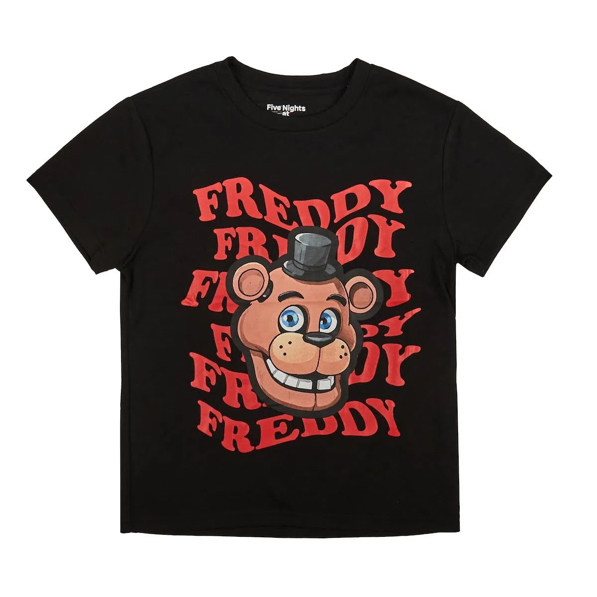 Five Nights at Freddy's Freddy - Juego de 2 camisetas de béisbol negras y camiseta de manga corta para niño