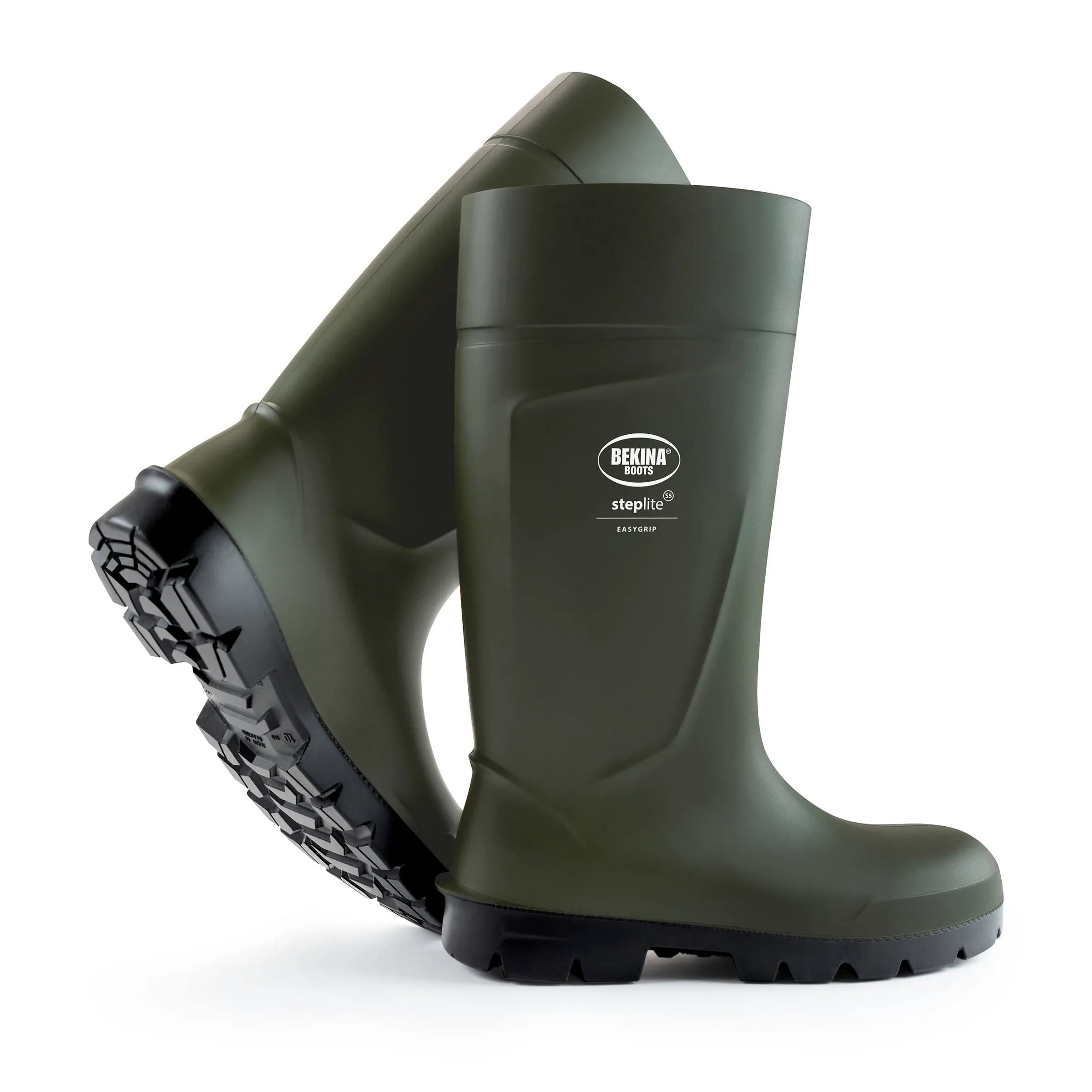 Botas de Seguridad para Hombres, Puntera de Acero y Suela de Seguridad para la Agricultura, Ligeras, de Gran Comodidad, Antideslizante, Resistente al Productos de Limpieza, Verde, EU 43