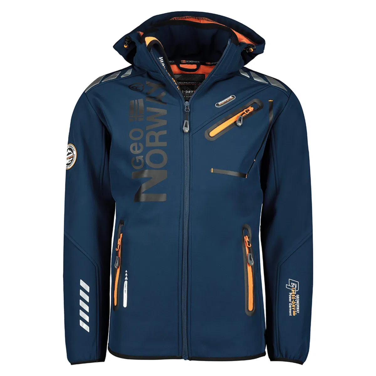 GEO NORWAY ROYAUTE MEN - Chaqueta Softshell Impermeable Hombre - Capucha Transpirable Exterior - Chaqueta Cortavientos Invierno - Actividades Aire Libre ()