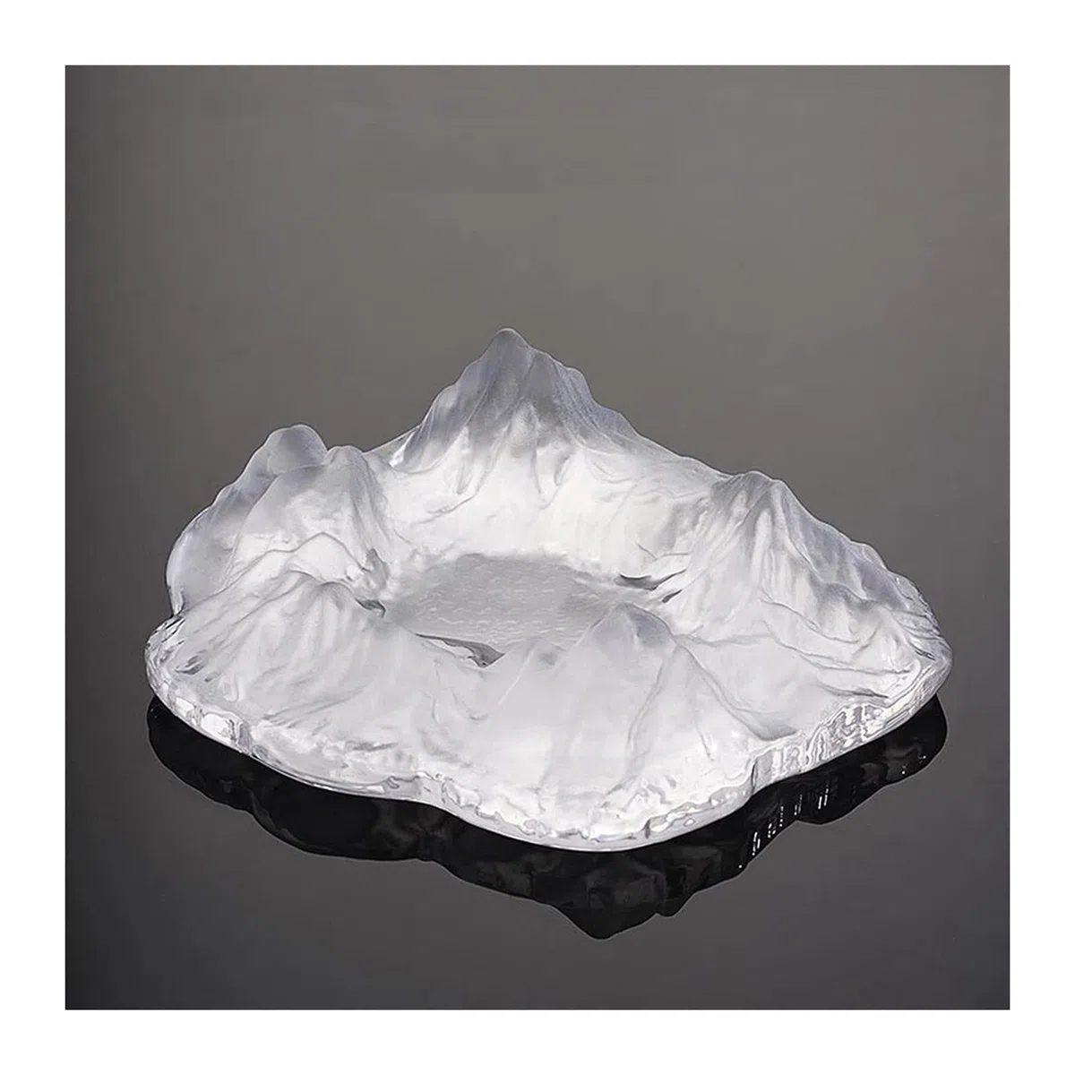 Cenicero de cerámica con diseño de iceberg, decoración creativa para el hogar, regalo único para novio, elegante diseño de cristal para sala de estar, decoración de oficina