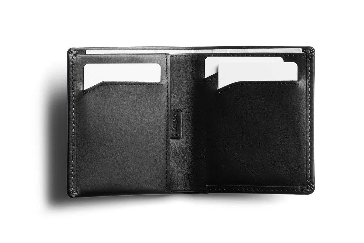 Bellroy Note Sleeve, Cartera de Piel Slim, edición con protección RFID Disponible (Máx. 11 Tarjetas, Efectivo y Monedas) - Black - RFID