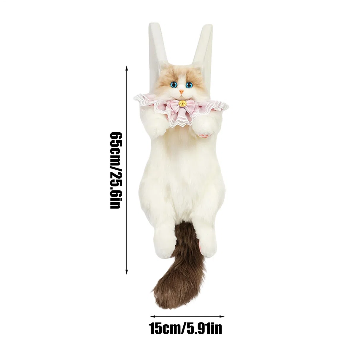 Mochila Con Forma De Gato Bolso de Peluche Amplio | Mochila Suave Con Forma De Gato Para Los Desplazamientos Diarios La Escuela El Colegio Trabajo Viajes Compras Senderismo