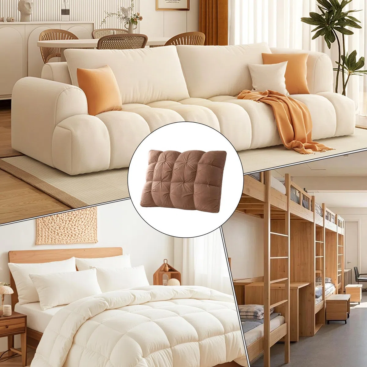 Genérico Almohada para Cama Decorativas y Transpirables | Almohadas de Dormitorio En Dormitorios, Hogares, Hoteles, Viajes, La Zona Lumbar, El Cuello, La Lectura Y Personas Que