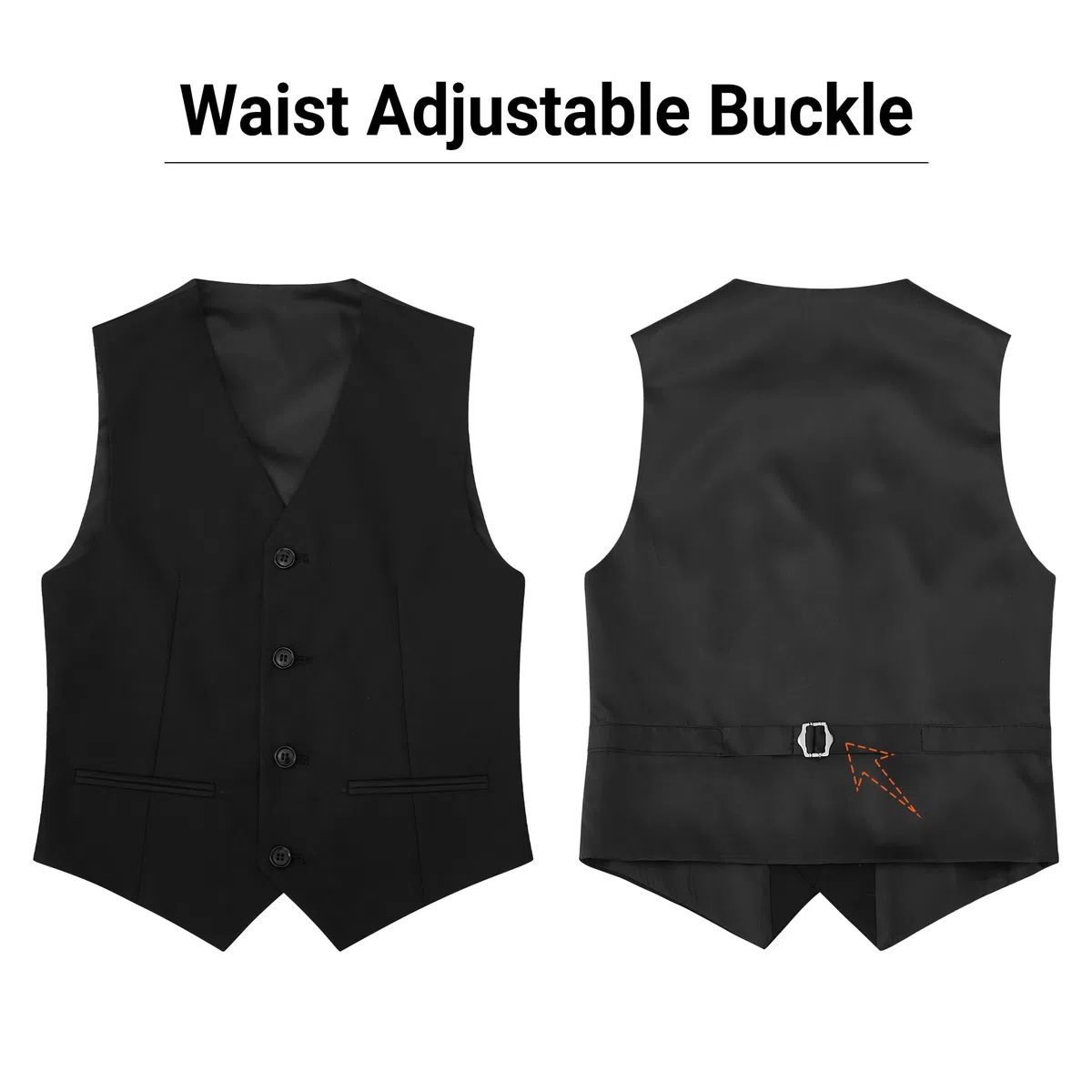 Conjunto de trajes formales para niños, desde niños pequeños hasta adolescentes, cintura ajustable, con tirantes