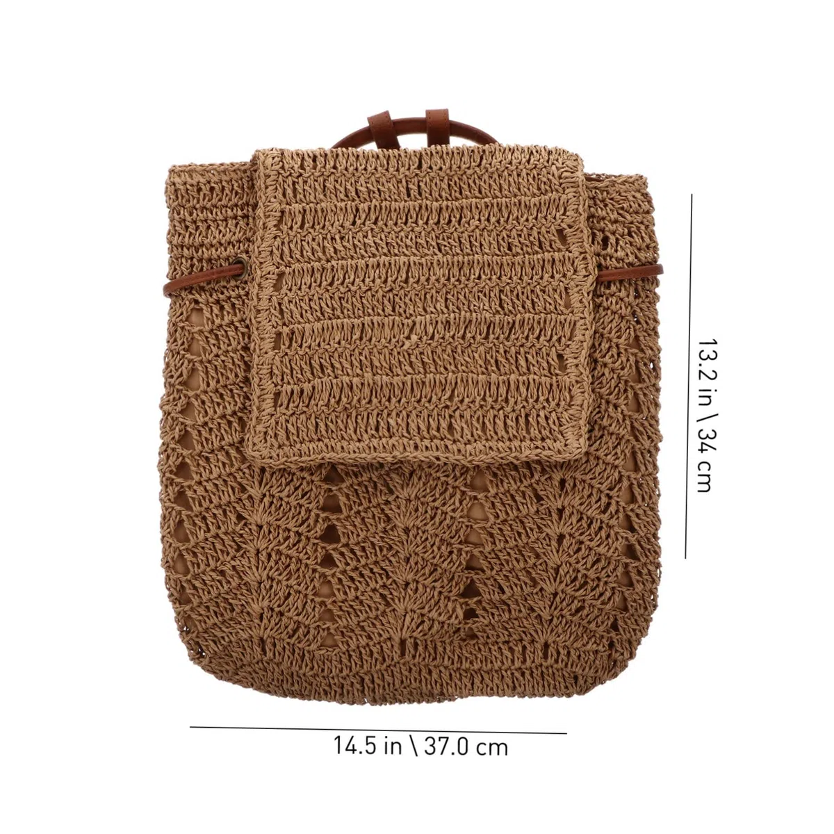 LIFKOME Bolso De Playa Mujer De Paja Tejida Bolsa De Hombro Y Bandolera Con Cordón Seguridad Mochila Rafia Moda Para Uso Diario