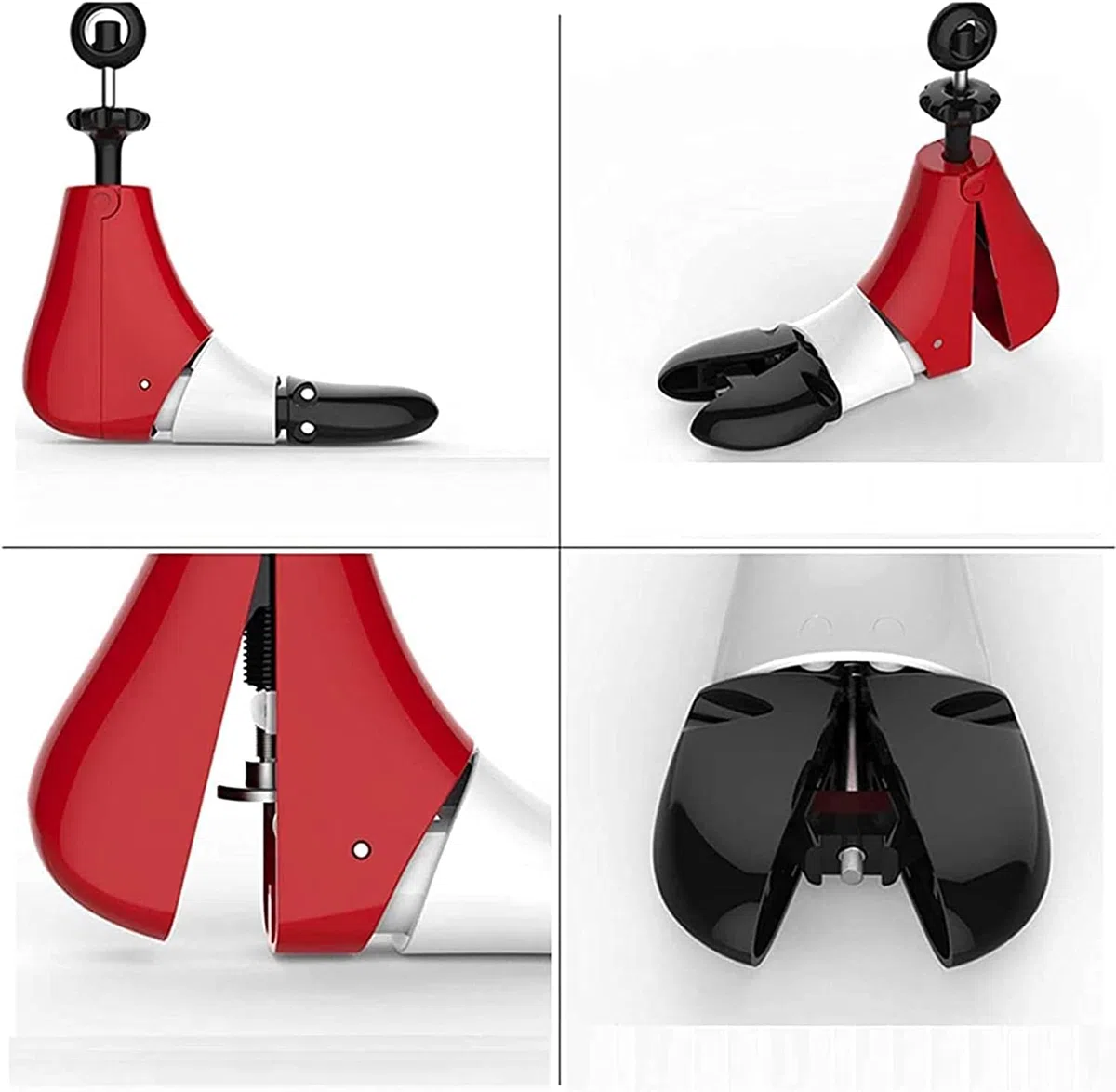 Moldeador de Zapatos, estiradores de Zapatos de plástico y Metal Árbol de Zapatos expansor con Cuerno de Zapato, Ajuste la Longitud y el Ancho de los Zapatos Apretados (C uno)