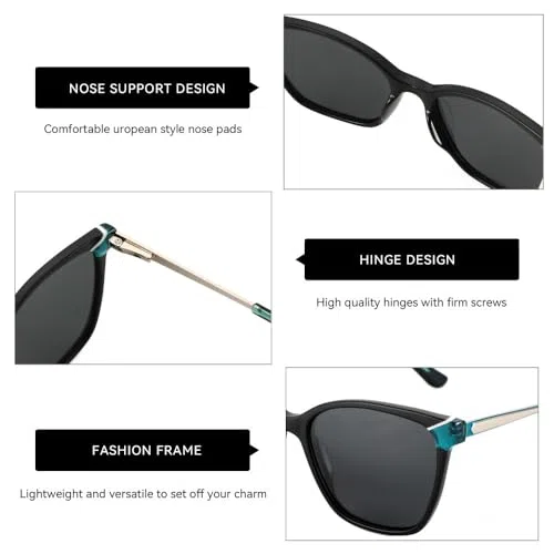 Gafas de Sol de Acetato de Moda para Mujer, Gafas de Sol cuadradas Retro con protección UV, Gafas de Sol Tipo Ojo de Gato
