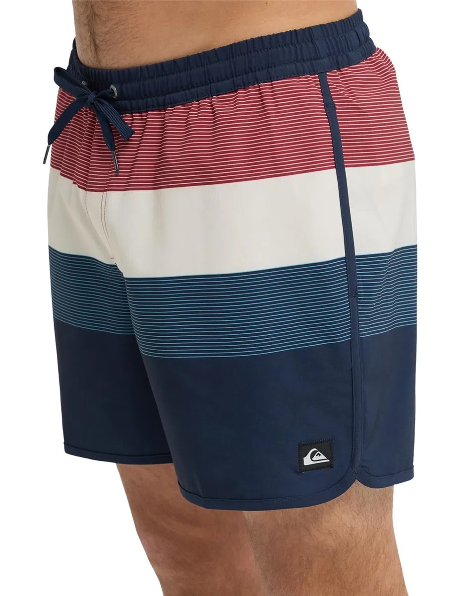 Quiksilver Stretch Scallop Volley 16" - Short de Natación - Hombre - Azul.