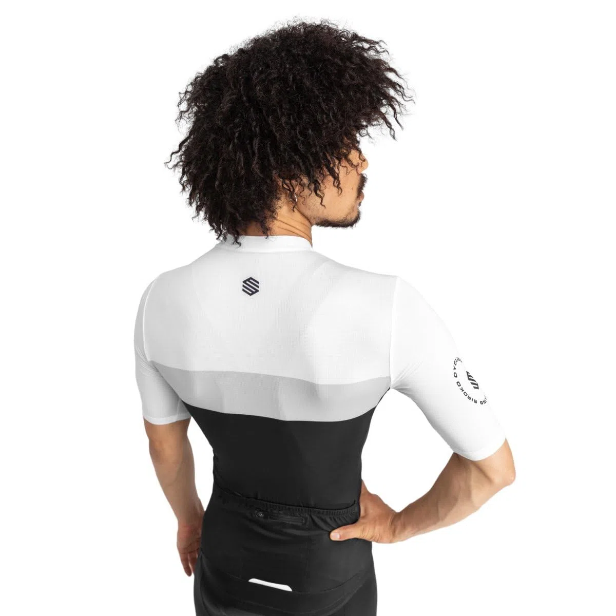 SIROKO - Maillot de Ciclismo Verano M3 Podium - S - Negro/Blanco