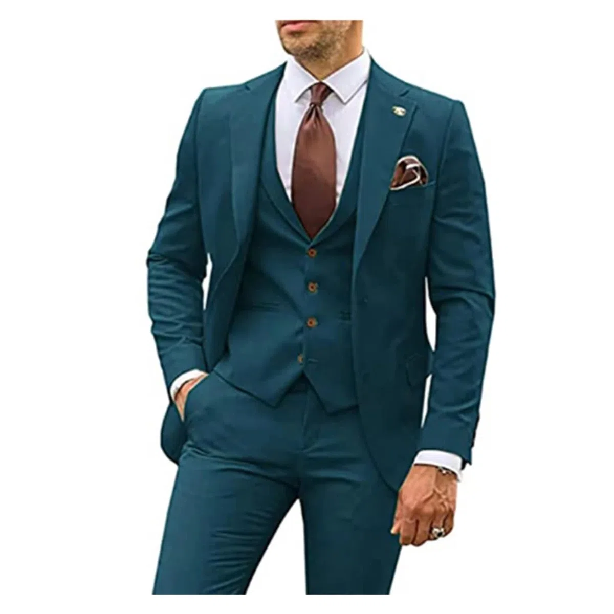 Traje De Boda Trajes de 3 Piezas for Hombre, Esmoquin Entallado for Novio, Trajes de Boda for Hombre, Traje de Fiesta Formal for Padrinos de Boda, Hombre, L (EU 50)