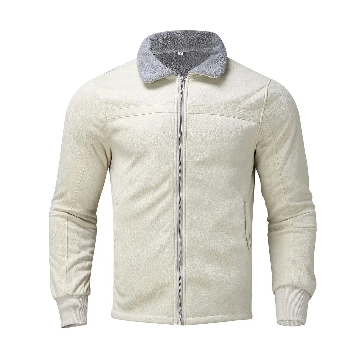 Genérico Sudaderas Con Capucha Para Hombre Sudaderas Con Capucha Para Hombre Sudadera De Tejido Polar Pesado Cremallera Sudadera Polar Cálida De Invierno Peso Medio Cuello Redondo
